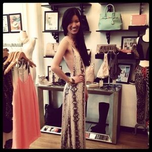 Pool party reptile print maxi dress Size S